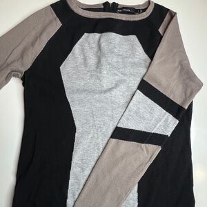 Karen Millen Black and Gray Zippered Top